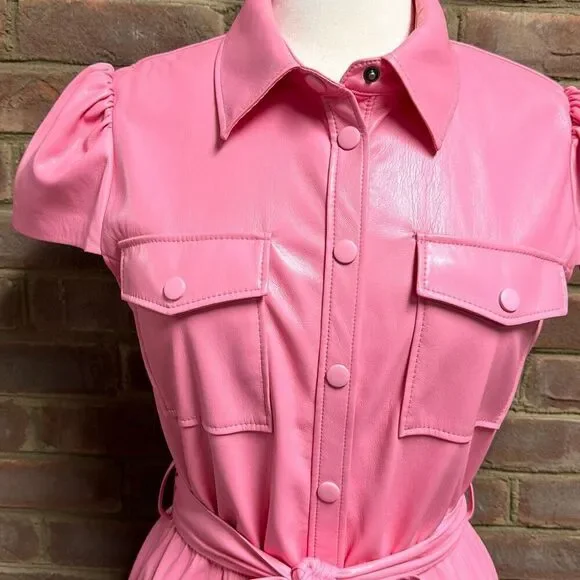 Alice + Olivia Pink Belted Dress - Picture 6 of 10